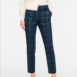 J Crew Factory Blue Green Plaid Pants